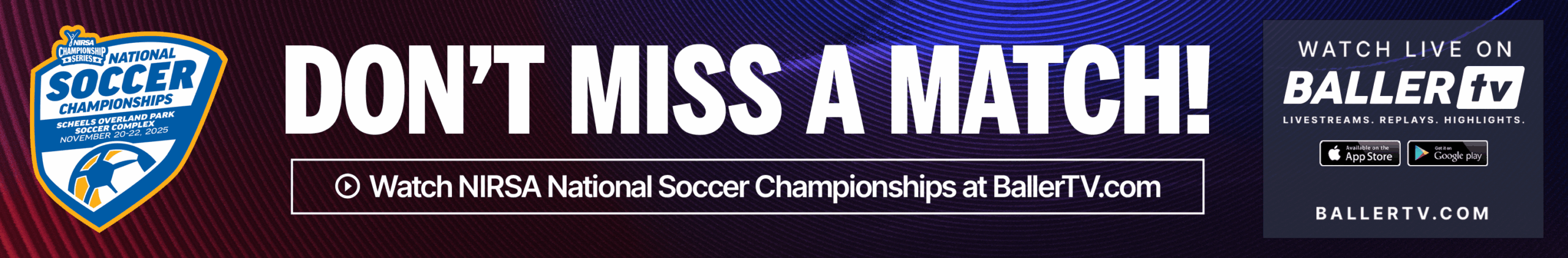 40403 NIRSA National Soccer Championships (2025) – Banner