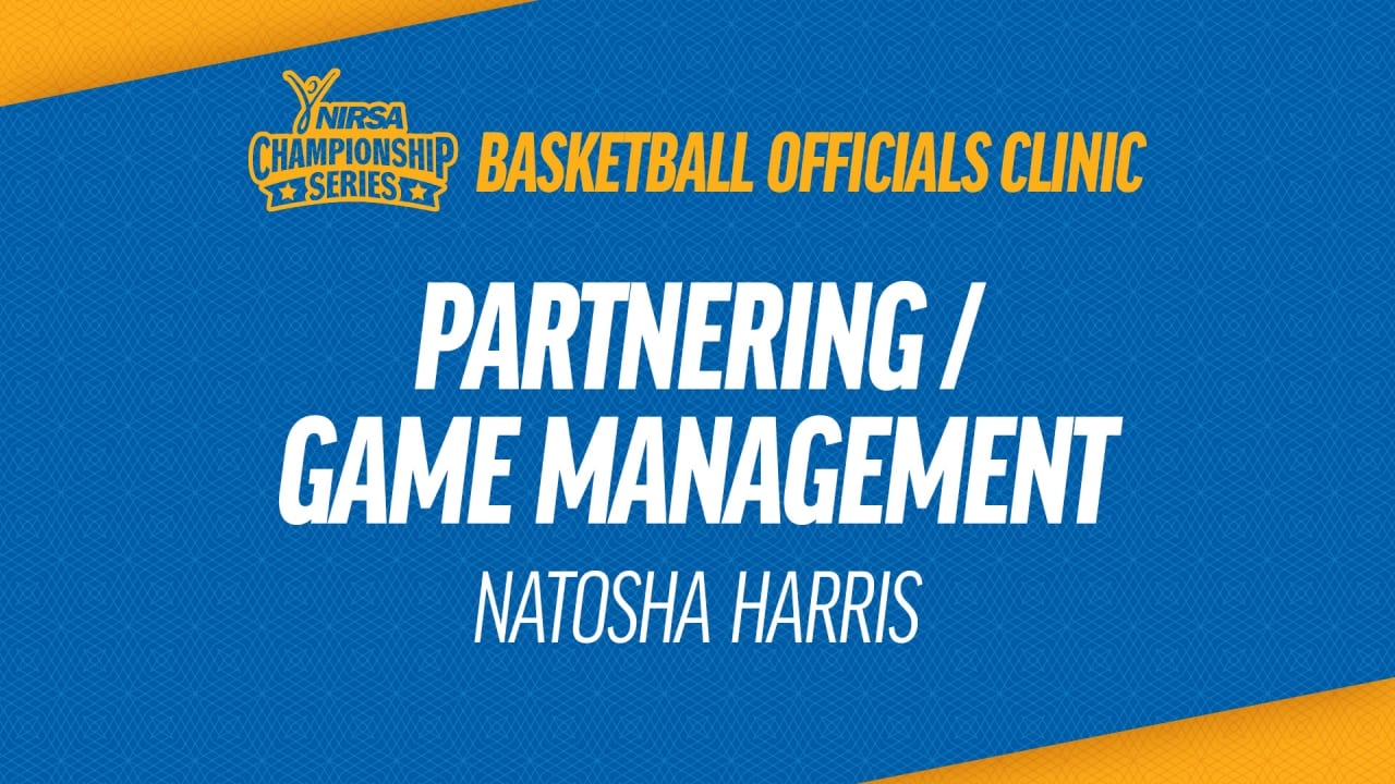 "Basketball Officials Clinic Partnering/Game Management" graphic