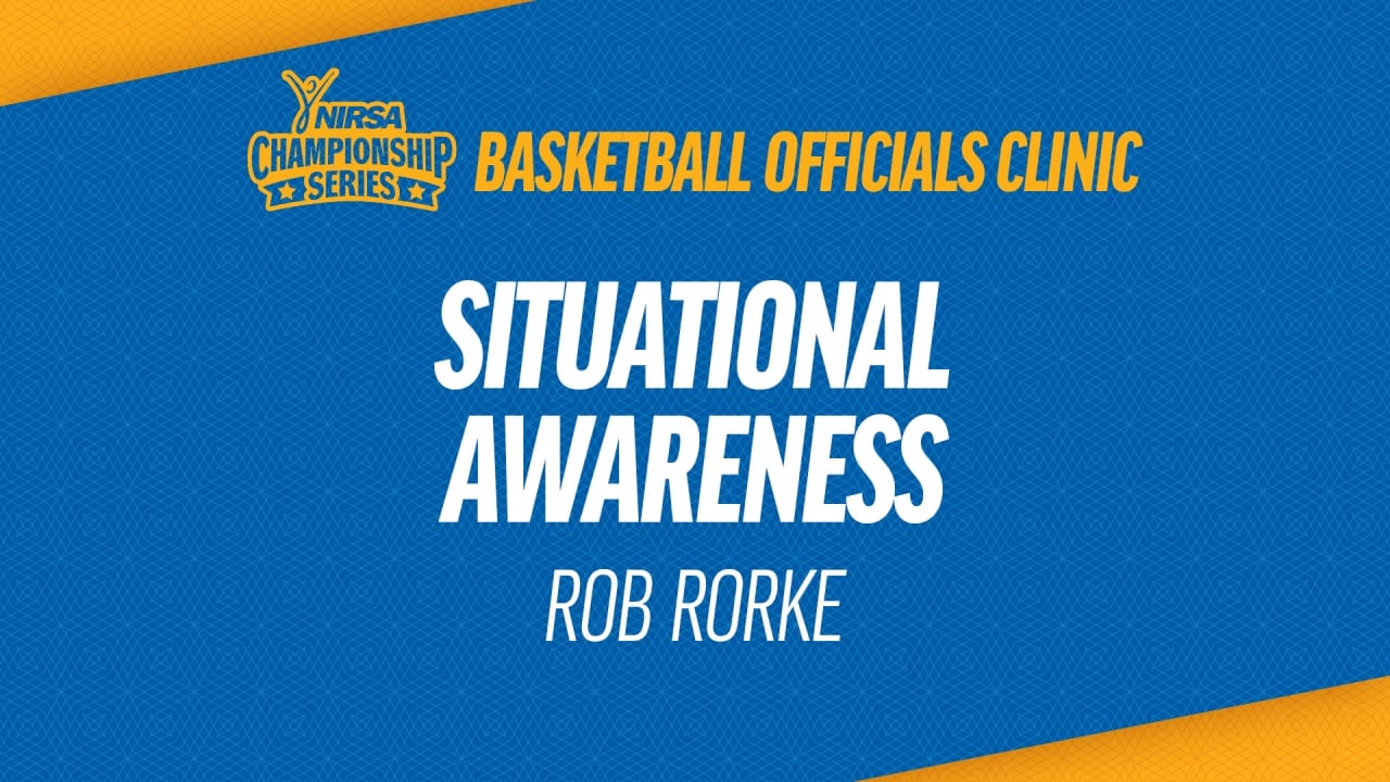 "Basketball Officials Clinic Situational Awareness" graphic